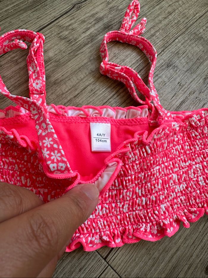 Haut de maillot de bain fushia 4 ans okaidi - photo numéro 3