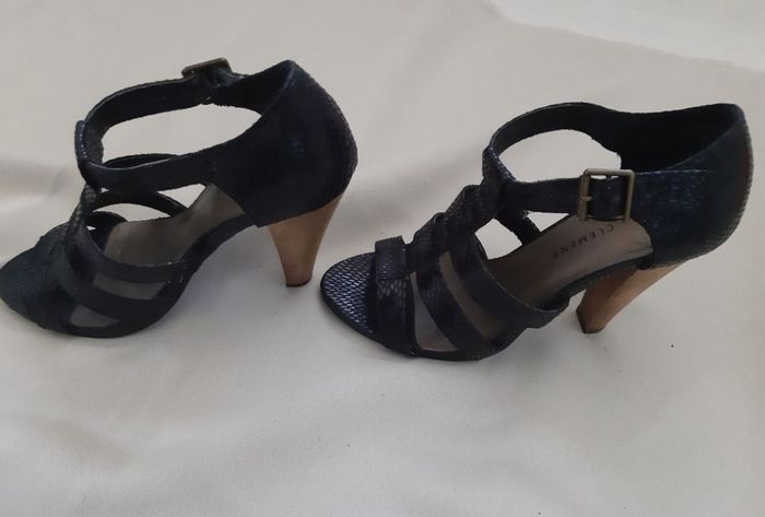 sandales noires à talons  / chaussures d'été - Laura Clément - pointure 36 - photo numéro 6