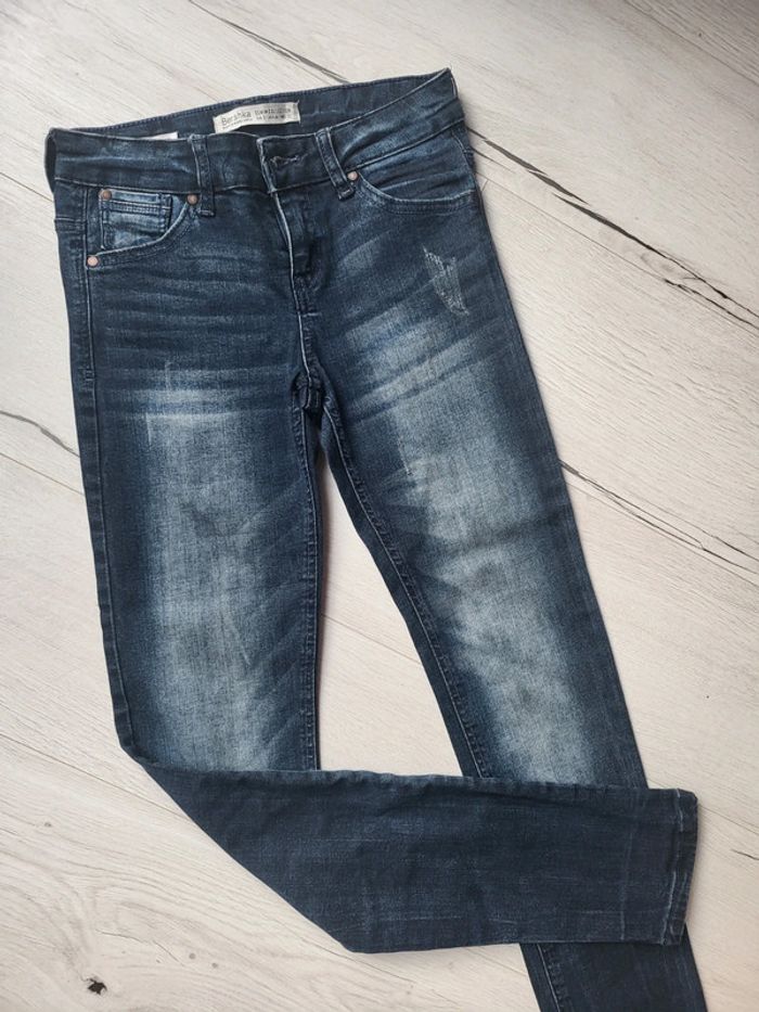 Jean bleu brut bershka 12ans garçon skinny low waist neuf