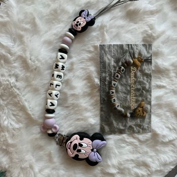 Attache tétine personnalisé minnie