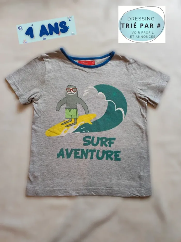 T-shirt 4 ans gris