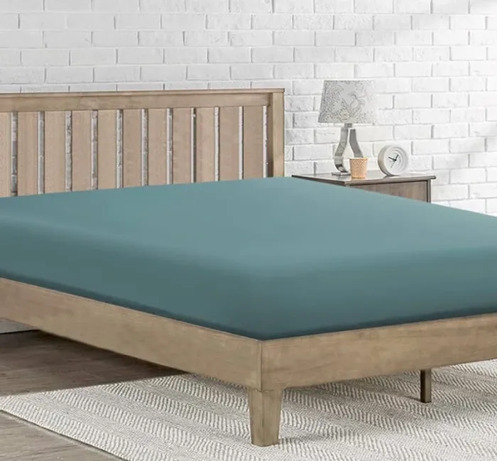 Drap-housse vert 140×190 cm +25 cm – 57 fils – 100 % coton Neuf - photo numéro 3