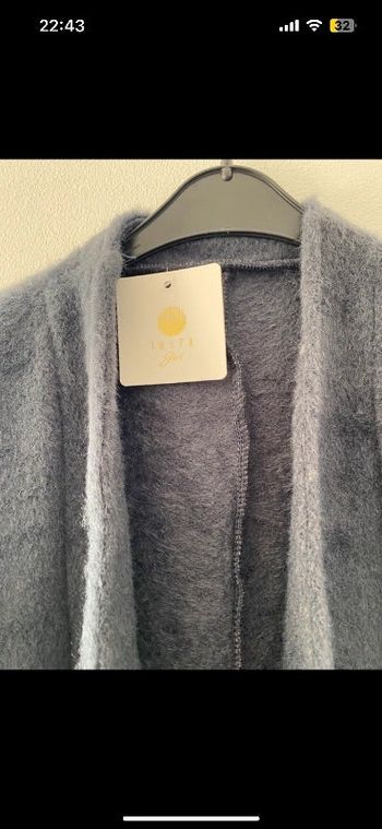 Manteau long tout doux gris