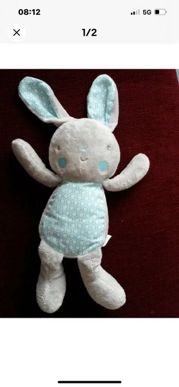 Peluche doudou lapin klorane