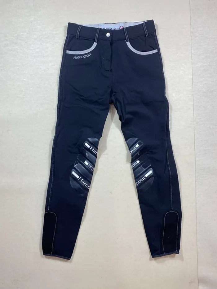 Pantalon équitation Harcour taille 34 enfant/adolescent noir - photo numéro 4