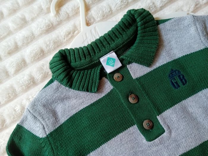 Pull garçon 12mois 🩶💚 - photo numéro 3