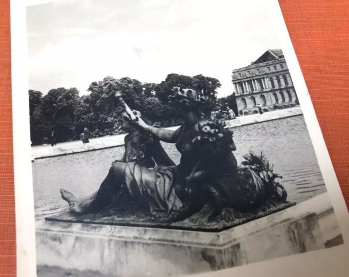 Ancienne photo argentique (Agfa Brovira) Château de Versailles Statue de la Marne - photo numéro 4