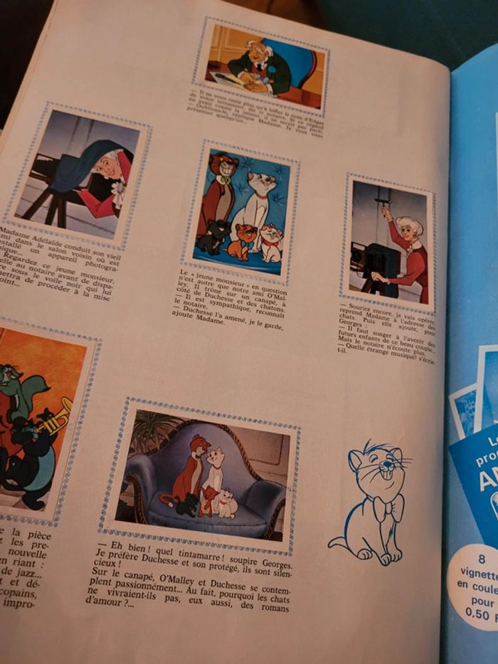 RARE 1971 Album Panini ancien Disney Le monde prodigieux des Aristochats chats complet - photo numéro 9