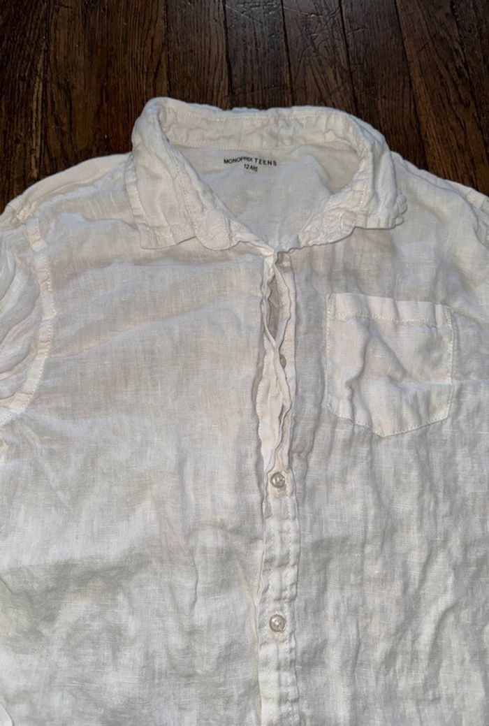 Chemise en lin Monoprix 12 ans - photo numéro 2