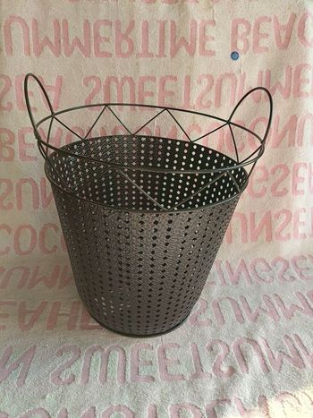 Panier métal noir déco chic – rangement maison / intérieur / jardin