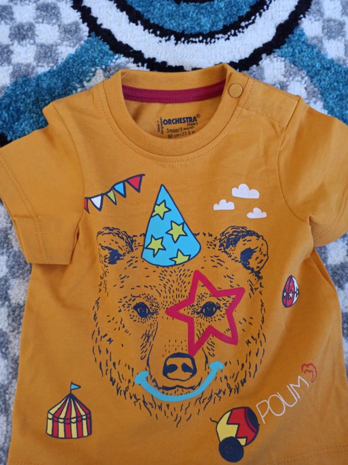 T-shirt manches courtes NEUF 3 mois - photo numéro 2