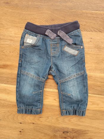 Jean bleu taille élastique - 6 mois