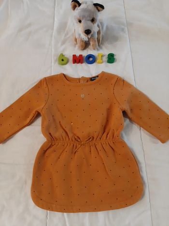 Robe chaude moutarde - 6 mois