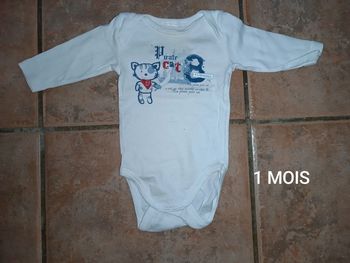 Body garçon 1 MOIS