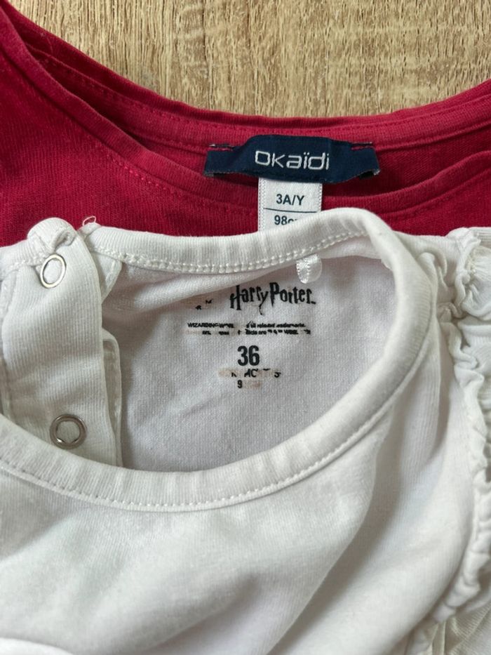 2 t-shirts fille - photo numéro 2
