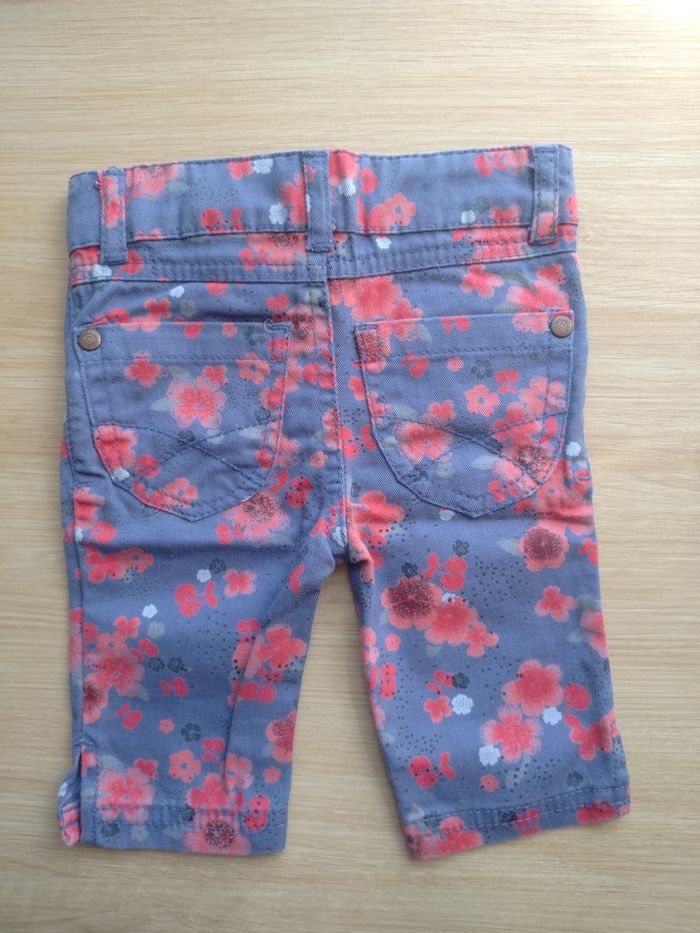 Pantalon fleuri bébé fille 9 mois - photo numéro 5