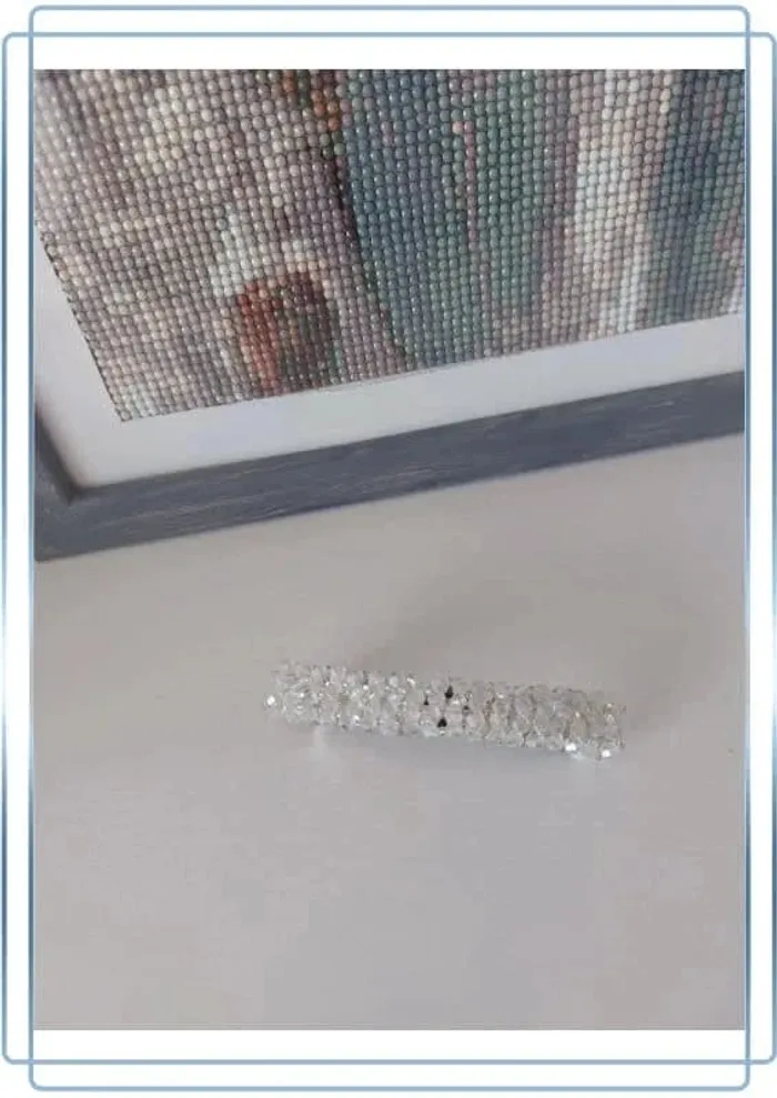 Barrette perles strass blanches