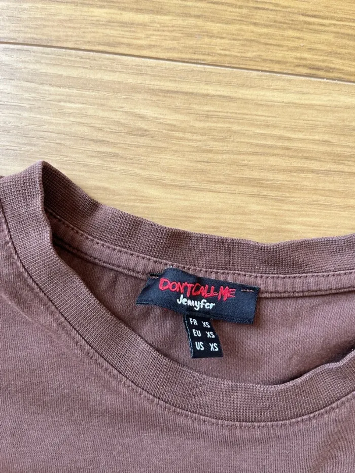Teeshirt marron taille XS - photo numéro 3