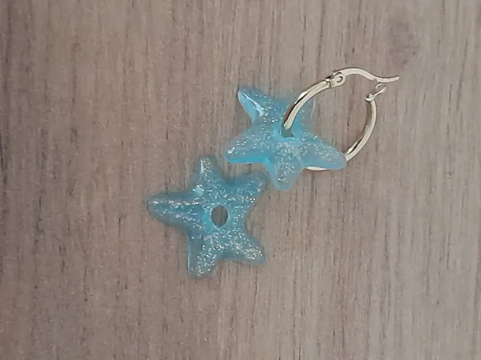 Pampilles étoiles de mer avec créoles. - photo numéro 2