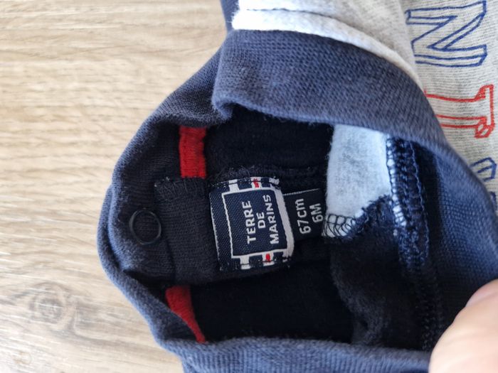 Ensemble 2 Pièces Marin Terre de Marins - Pull Bicolore 'Petit Marin' & Pantalon - 6 mois - photo numéro 2