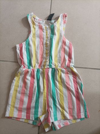 Combishort rayé 3 ans