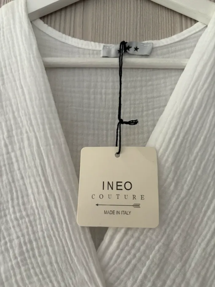 Robe longue blanche neuve 100% coton taille unique - photo numéro 4