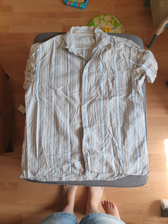 Chemisette Manche courte à rayure en coton - photo numéro 3