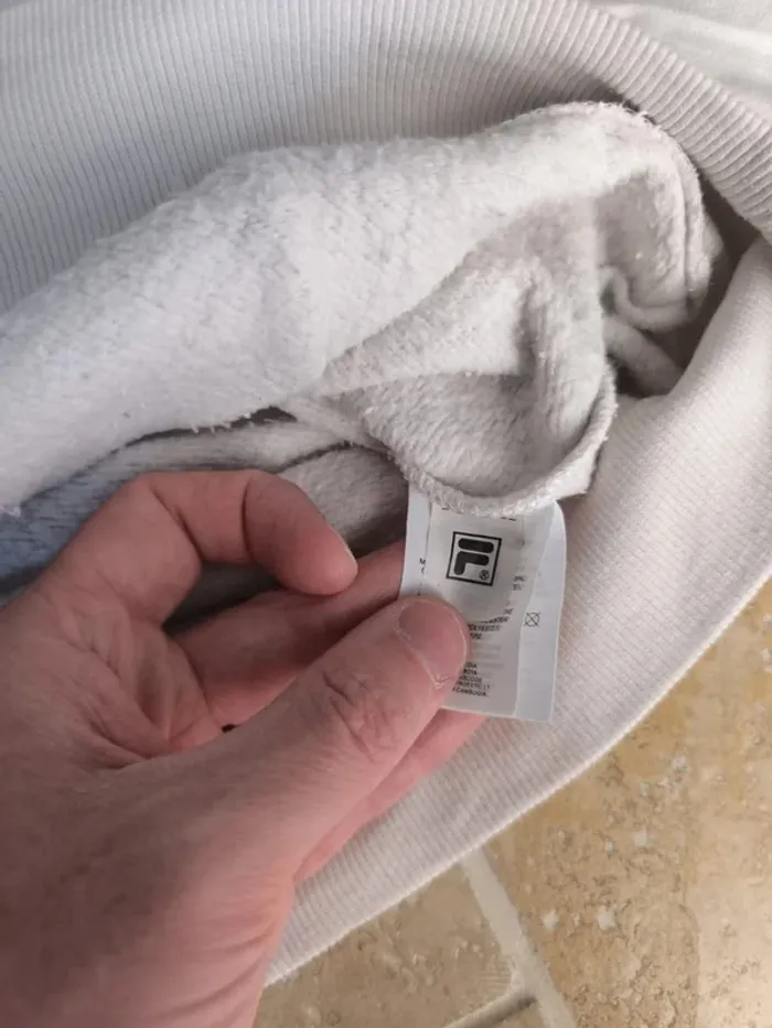 Sweat capuche unisexe L Fila rose avec logo brodé rose excellent état - photo numéro 10