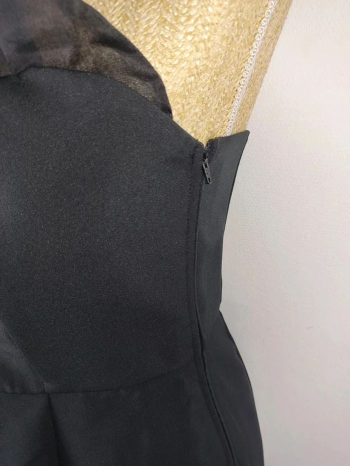 Robe bustier cocktail noire tulle noire volants taille 36 Naf Naf - photo numéro 7