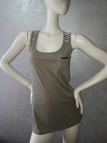 débardeur kaki style militaire promod taille 40