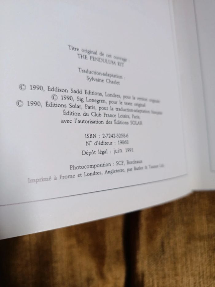 Le pendule Sig Lonegren - photo numéro 4