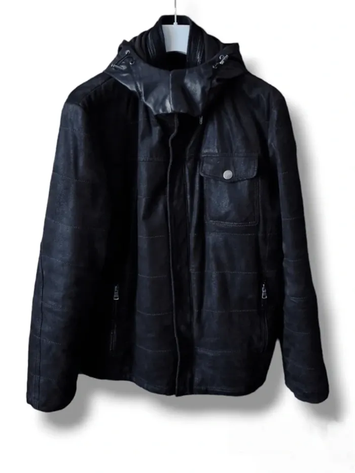 Blouson vintage en cuir Olly Gan taille XL - photo numéro 3