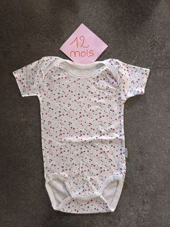 Body fleuri 12 mois