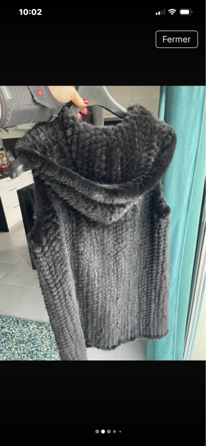 Veste en vison noire - photo numéro 2