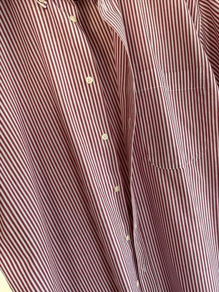 Chemisette à rayure bordeaux et blanche taille L - photo numéro 6