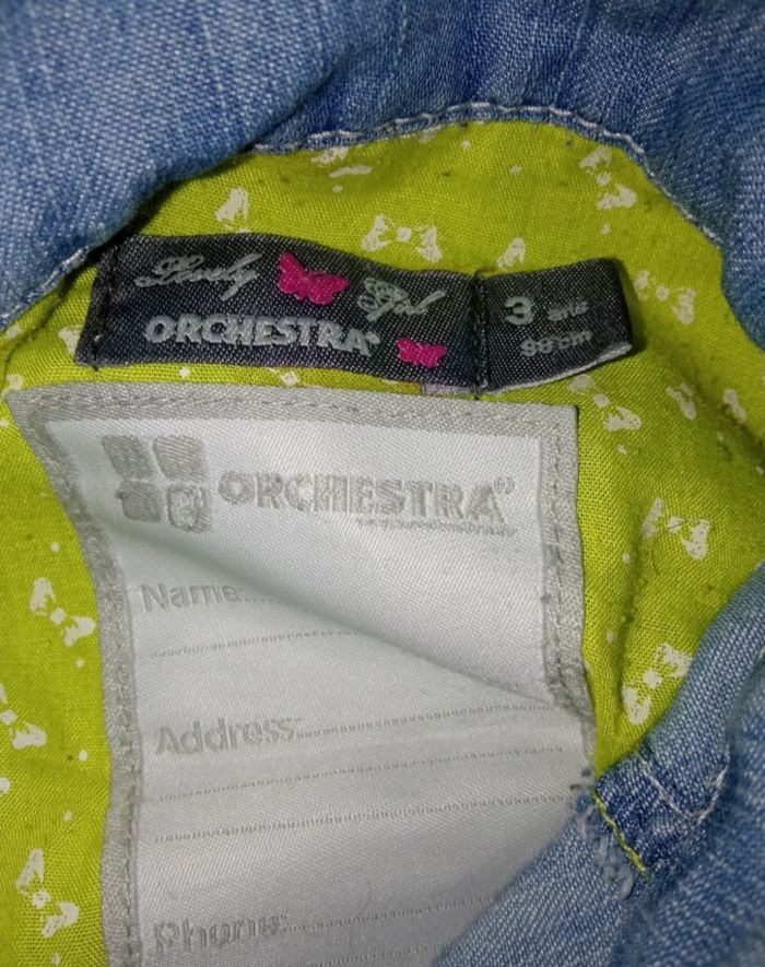 Veste jean orchestra taille 3 ans - photo numéro 3