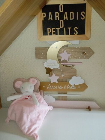 Peluche souris rose tex 