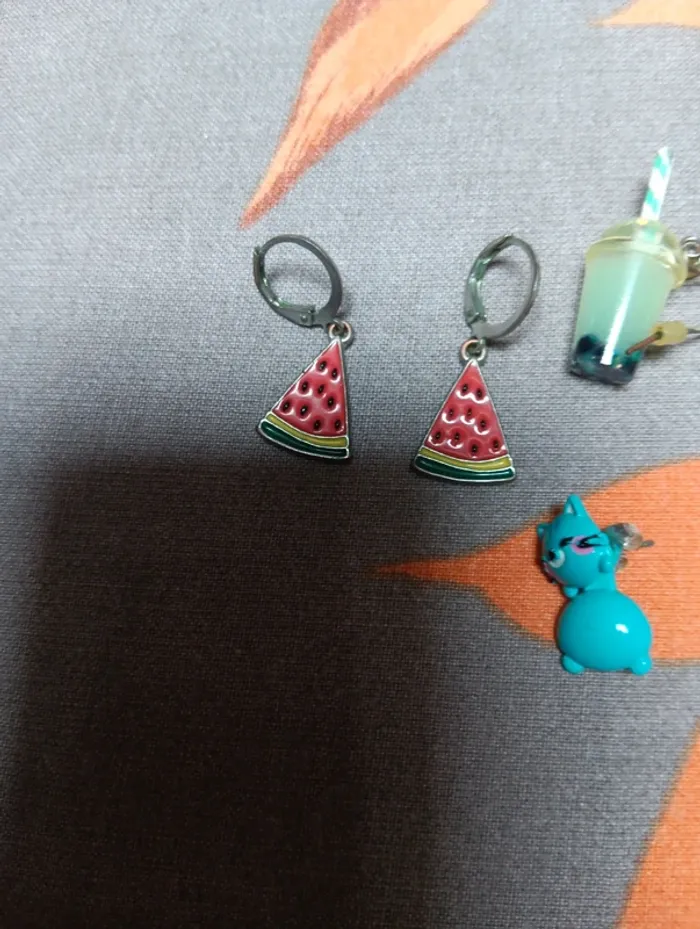 Lot de 4 paires de boucles oreilles enfant - photo numéro 2