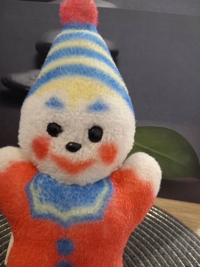 Peluche doudou Boulgom clown 28cm très rare - photo numéro 2