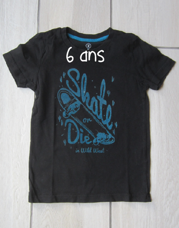 Tee shirt 6 ans "skateboard"