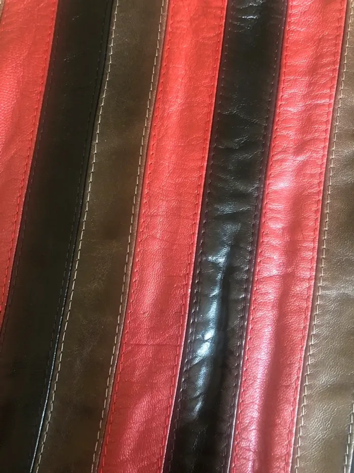 Sac en cuir rayé Satori - photo numéro 3
