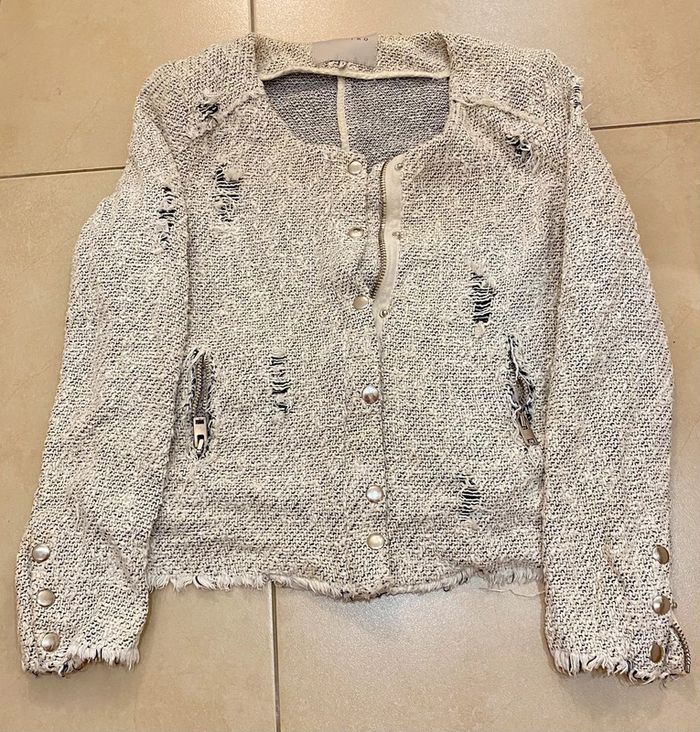 Veste Tweed Style Usée  Taille 36 IRO - photo numéro 2
