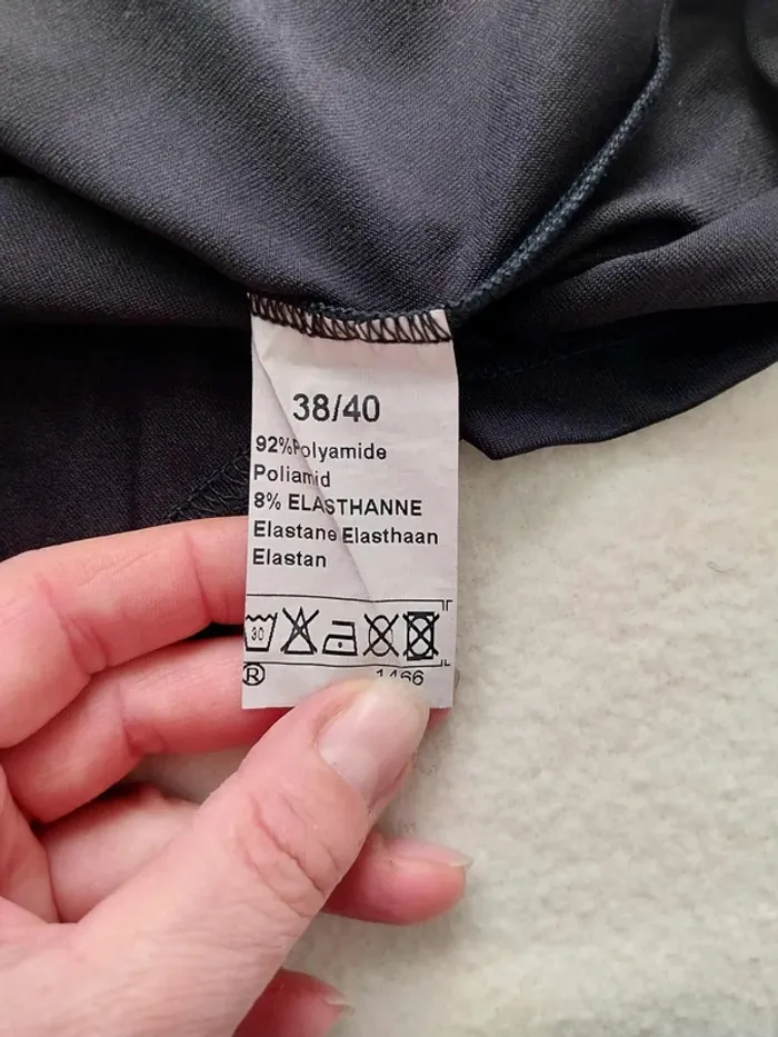 Haut noir tissu maillot bain T38 - photo numéro 4