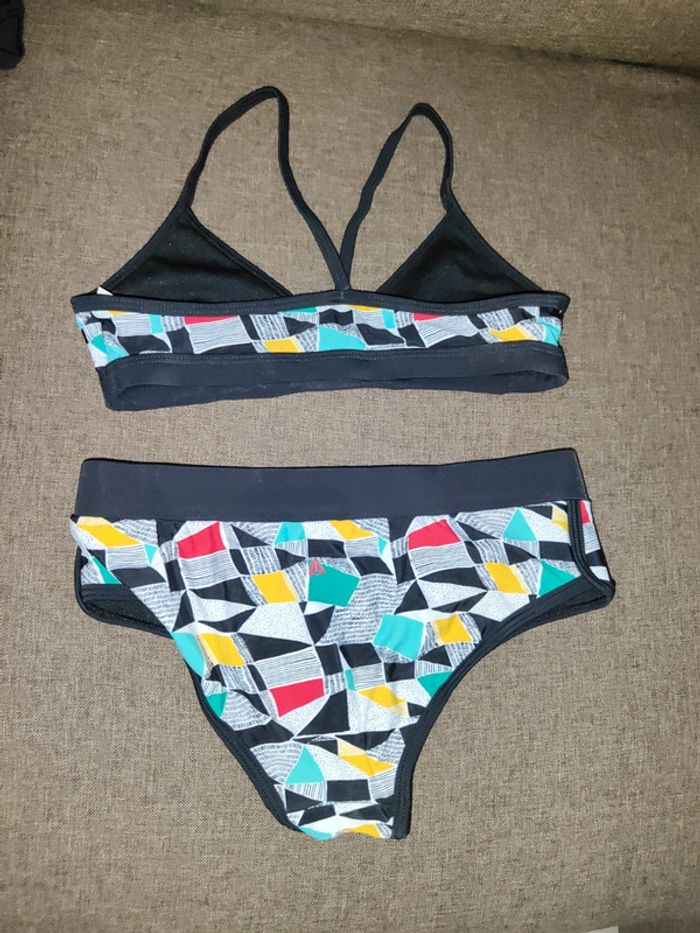 Maillot 2 pièces noir blanc 10 ans firefly - photo numéro 2