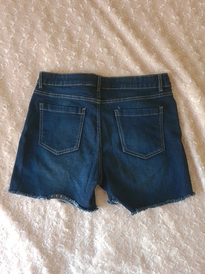 Short en jean femme bleu foncé - photo numéro 2