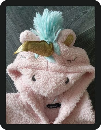 robe de chambre licorne fille In extenso blanc 10 ans