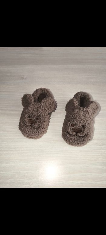 Pantoufles marron 0/3 mois