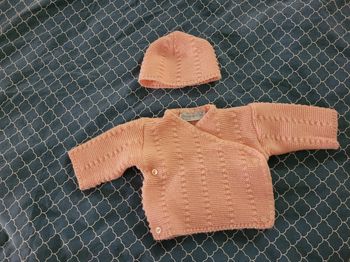 Gilet + bonnet naissance 