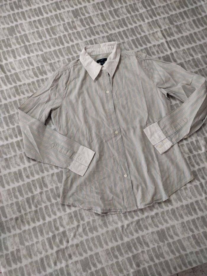 Chemise blouse chemisier rayures Gap taille 38 M - photo numéro 2