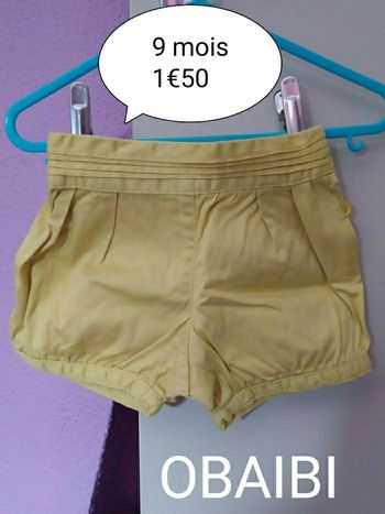 Short Taille 9 mois